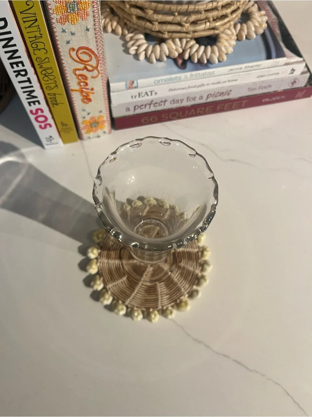 Elegant clear glass vintage vase